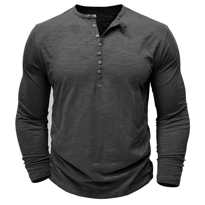 Axel | Men’s Long Sleeve Henley Shirt