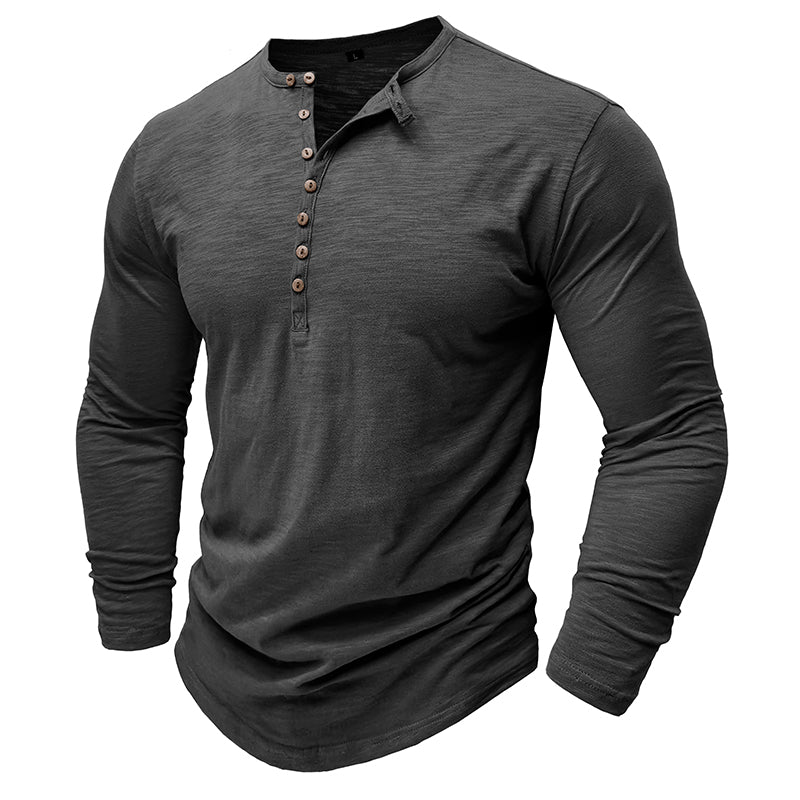 Axel | Men’s Long Sleeve Henley Shirt