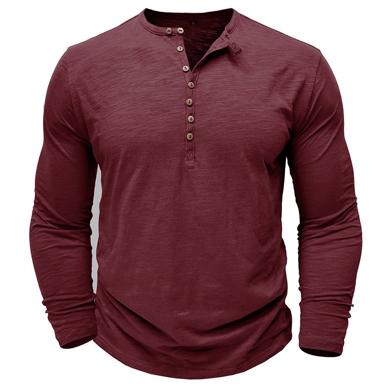 Axel | Men’s Long Sleeve Henley Shirt