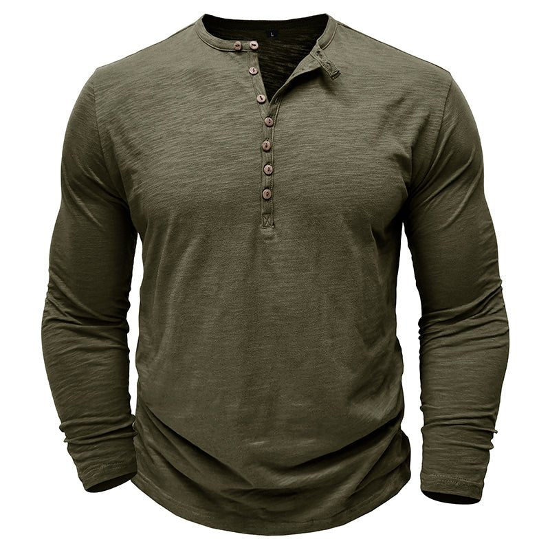 Axel | Men’s Long Sleeve Henley Shirt