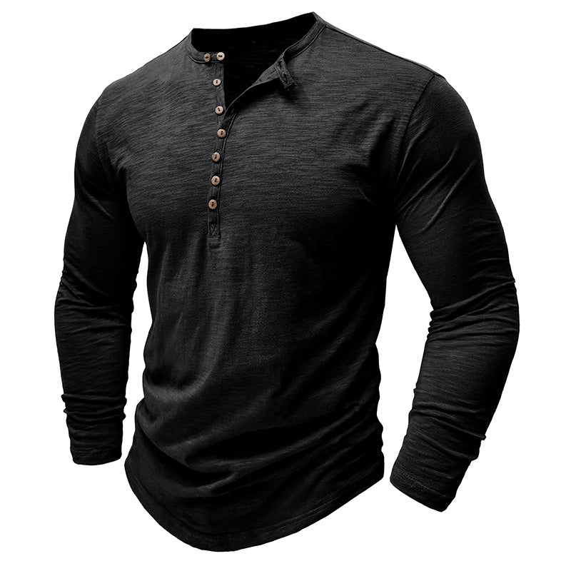Axel | Men’s Long Sleeve Henley Shirt
