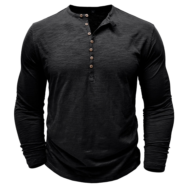 Axel | Men’s Long Sleeve Henley Shirt