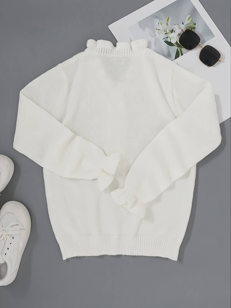 Hannah | Women’s Ruffle Blouse with Decorative Buttons