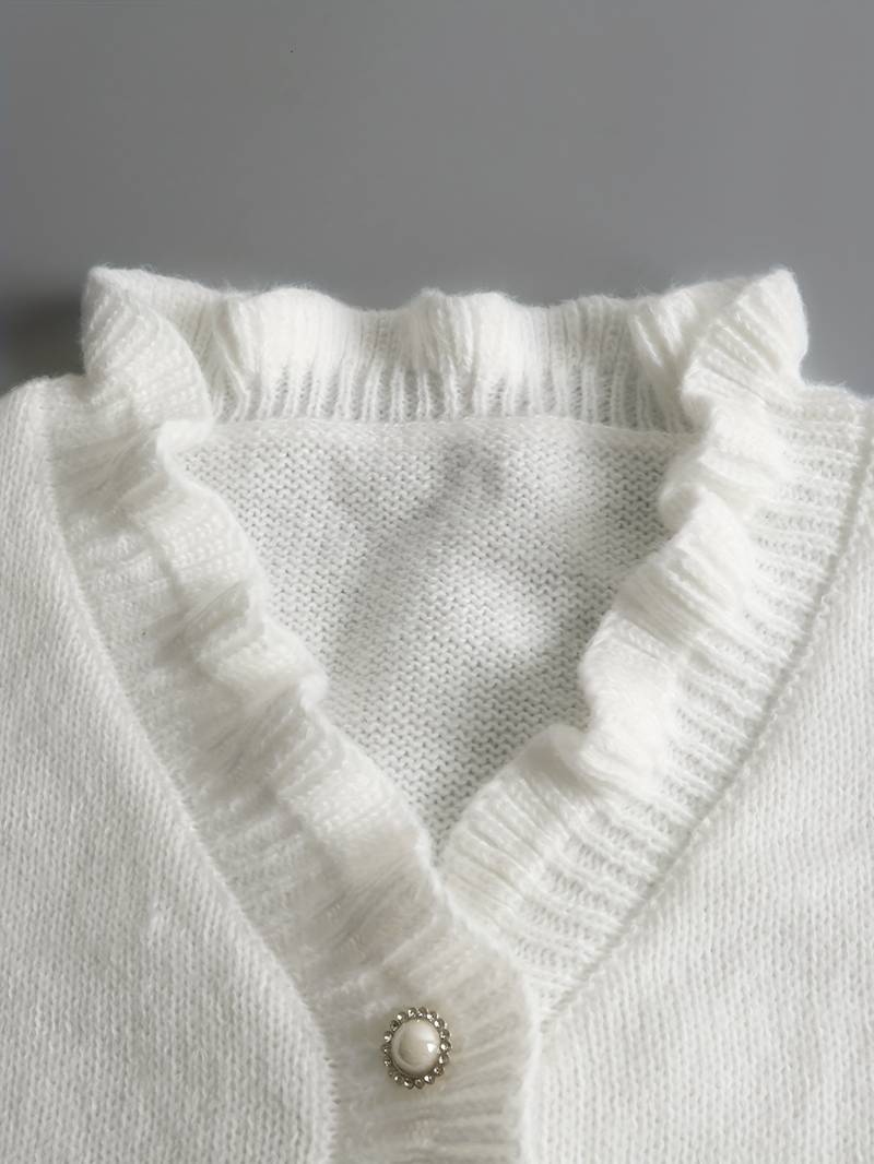 Hannah | Women’s Ruffle Blouse with Decorative Buttons