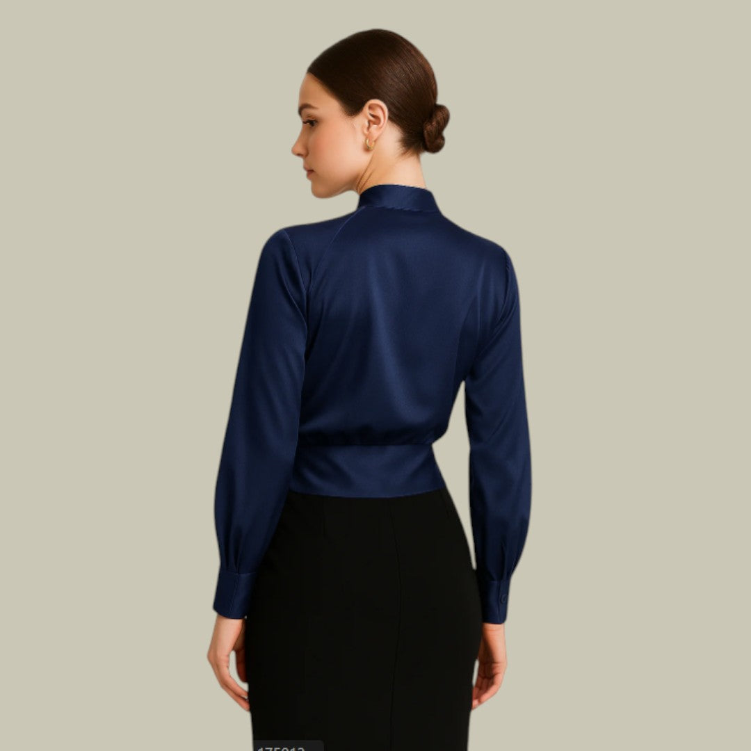 Jiya | Women’s Wrap Front Long Sleeve Blouse